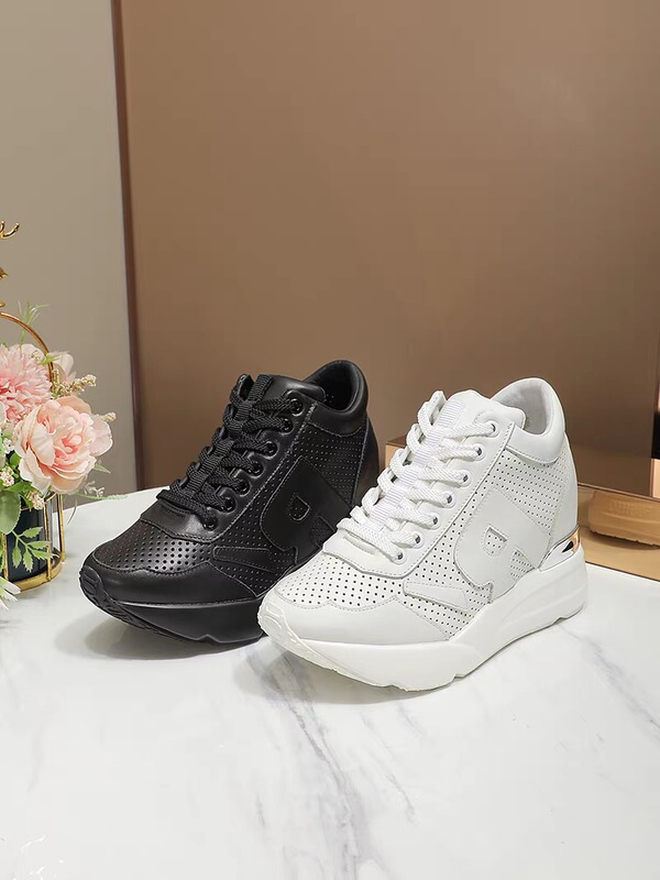 2026 Spring New Style Height-Increasing Women's Shoes 10cm Thick-Soled Platform Cowhide Wedge Casual Travel Shoes for Petite Women 2026 Spring New Style Height-Increasing Women's Shoes 10cm Thick-Soled Platform Cowhide Wedge Casual Travel Shoes for Petite Women