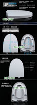 Toilet lid fit Coro KELUO Manni MANSINI V-shaped UF sitting board PP Toilet Board