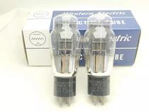 New 1930s lettering West Electric 275A 2A3 tube iron ring dog tooth top