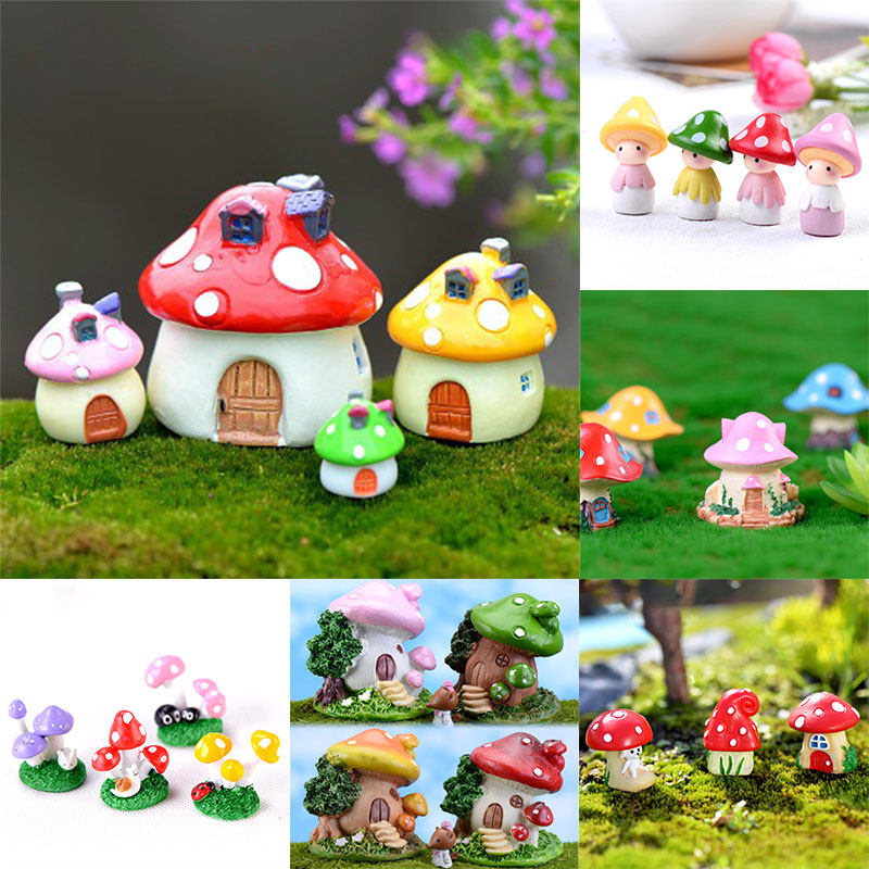 Micro-landscape succulent DIY jewelry material cartoon landscaping decoration mushroom room big mushroom bonsai decoration