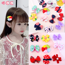Korean childrens hair accessories polka dot bow duckbill clip baby cute hairclip does not hurt hair bangs clip hair headwear