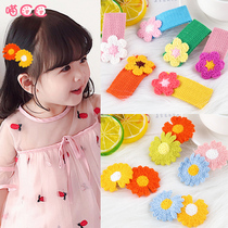 Fresh little daisy flower hairclip children Korean side clip child hairpin baby banghai clip hair jewelry headwear