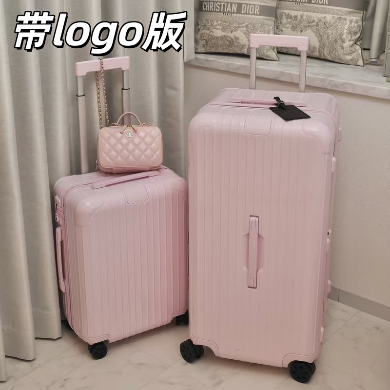 Ballet Pink Square Luggage Case 33inch Large Capacity Trunk Explosion-Proof Thickened Essential 21inch Carry-On Suitcase