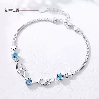 Brand counter sterling silver 18k platinum hand all the way you send your girlfriend wife birthday gift lettering