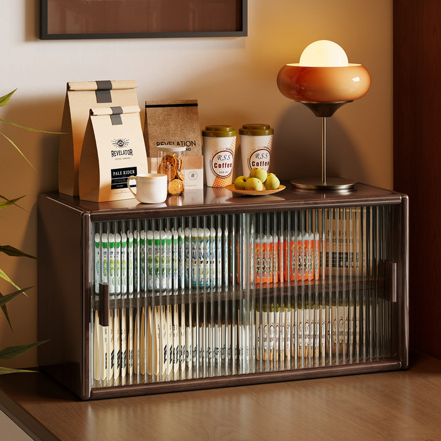 Desktop storage rack storage box dustproof cup storage cabinet kitchen tableware multi-function dish sorting rack