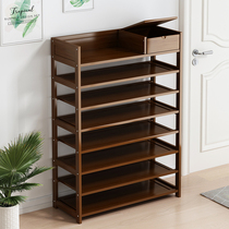 Shoe rack Sub Easy Home Nice Room Good Looking Dormitory Small Narrow Door Opening Dust Mesh Red Multilayer Solid Wood Shoe Cabinet Provincial Space