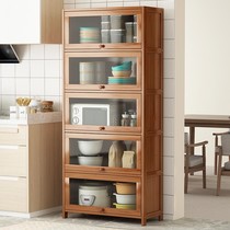 Kitchen Supplies Home Large all-containing countertop shelves Floor Cupboard Multifunctional with cabinet door containing cabinet Divine Instrumental