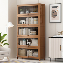 Book shelf floor small children Easy floating window lockers Bedroom solid wood small bookcase with door containing shelf