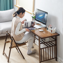 Simple Chinese solid wood computer desk Desktop students study and writing desk office desk sub-home bedroom rental room