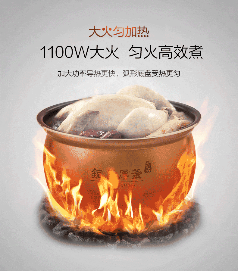 九阳 智能电压力锅 一锅双胆 煮饭煲汤 5L 图5