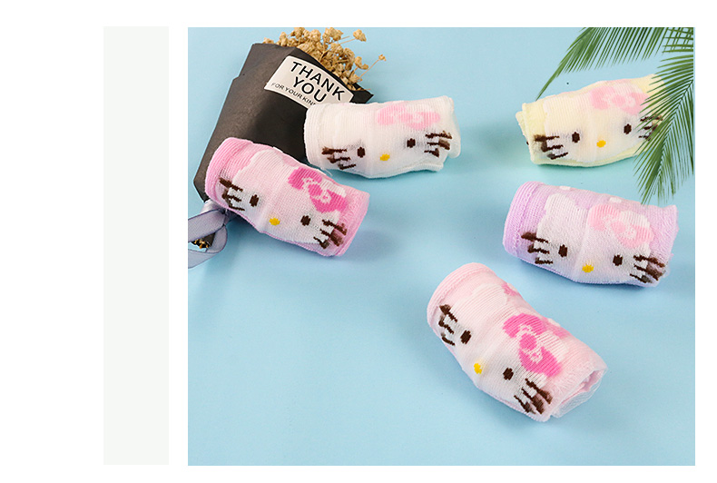 Hellokitty em bé vớ vớ pha lê cô gái mùa hè mỏng phần thoáng khí cô gái sinh viên vớ ngắn - Vớ quần tất len không bàn