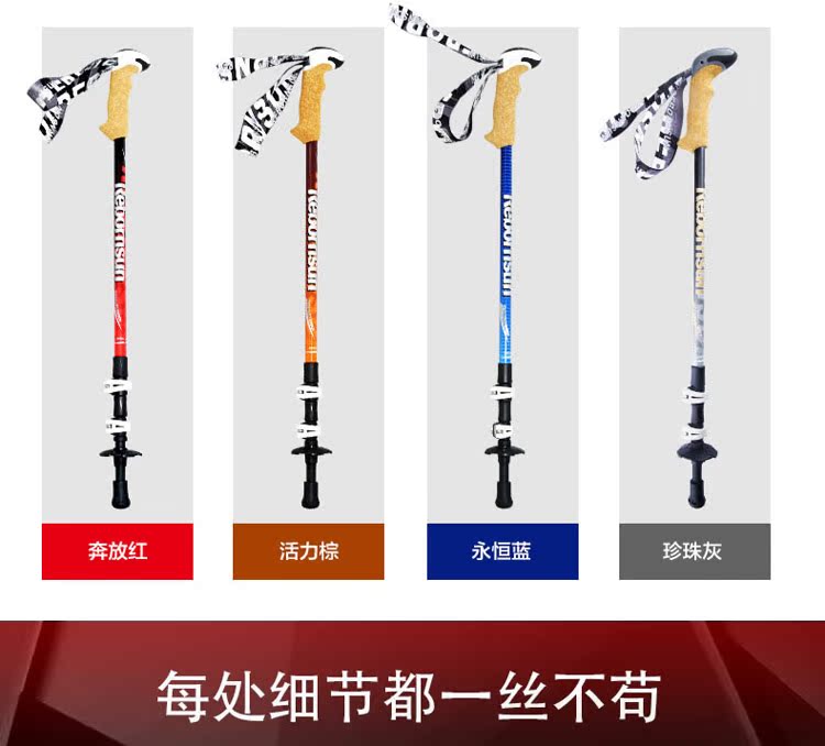 Robinson trekking cực carbon xử lý thẳng ba phần hấp thụ sốc - Gậy / gậy 	cây chống gậy cho người già	