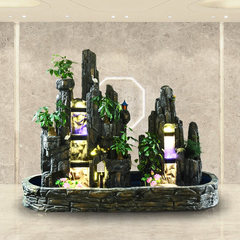 Large indoor and outdoor rockery water fountain garden villa garden courtyard landscape stone fish pond ornaments