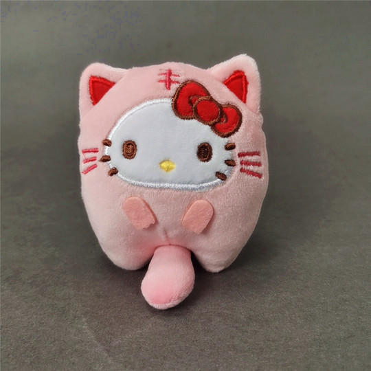 Die süße Melodie im Jahr des Tigers verwandelt sich in ein cooles Lemi-Fischmonster, das sich in einen Tigerpuppen-Plüschtierpuppen-Rucksackanhänger verwandelt