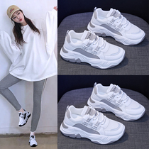 Daddy shoes and girls in 2021 new spring and autumn net red hundred and autumn casual plus white sports shoes