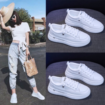 Small white shoes in the autumn of 2021 new students Han edition female shoes in autumn and winter explosion of flat sports white shoes