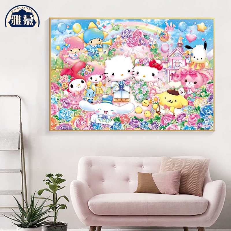 Yin Buyam DMC хлопковый крест-строк Kit Handmade Living Room children's bedroom Happy Wedding Party Katie Cat