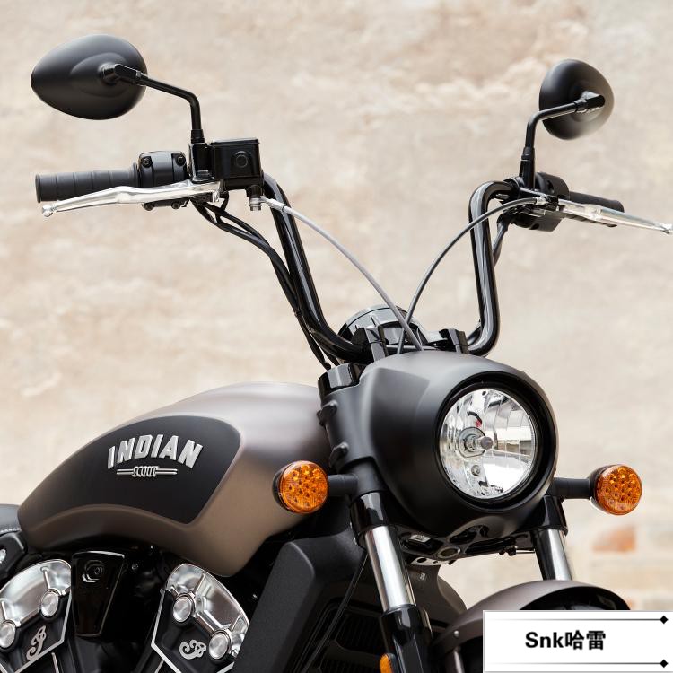 Suitable for Indian scouts modified 10-inch chrome-plated small high bobber black heightened faucet handlebar