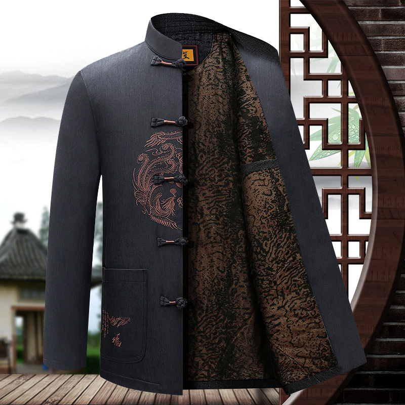 Tang Loaded Men's Winter Coats Seniors Birthday birthday Birthday Grandpa Clothes Middle-aged Chinese Wind Daddy Cotton Clothes