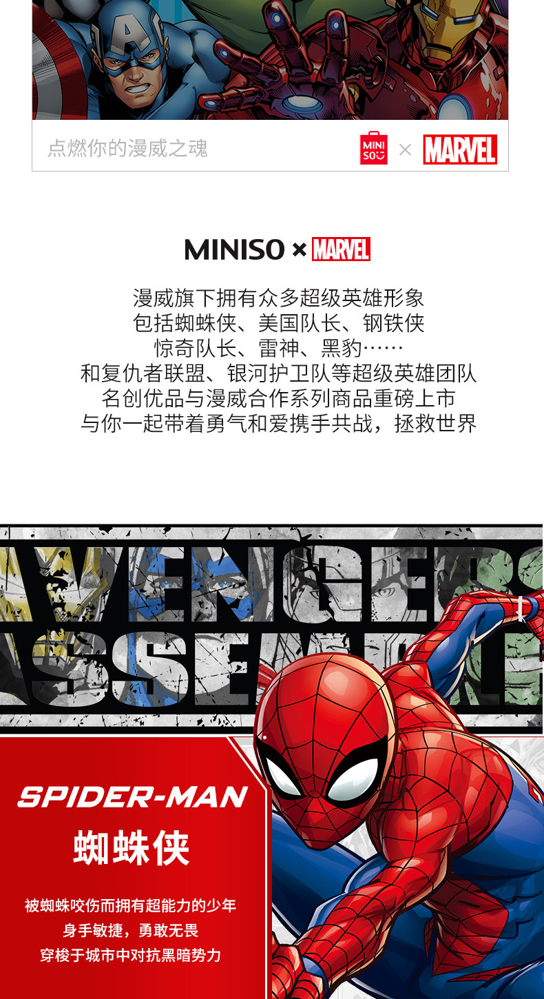 MINISO 名创优品 漫威拉链斜挎包 图2