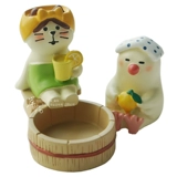 Маленькое средство для принятия ванны, маленький милый кукольный домик, кукла, кот