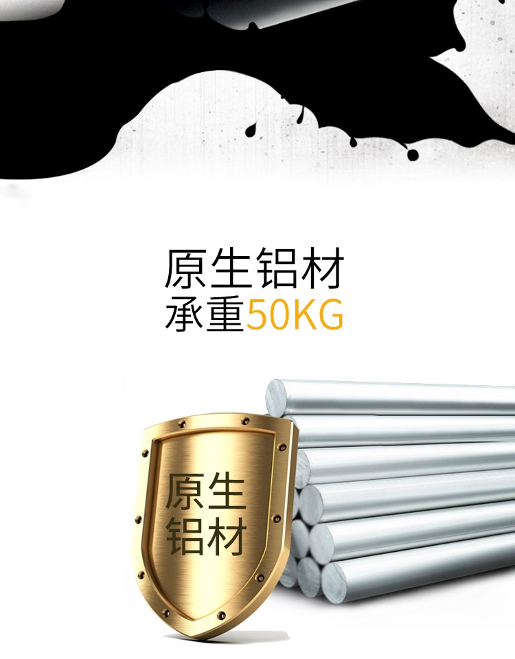 Đơn giản Bắc Âu Roman Rod Rèm Rod Đen Trắng Đơn Rod đôi Rod Top Tải Theo dõi Cực Hợp kim nhôm đục lỗ dày - Phụ kiện rèm cửa khung rèm inox