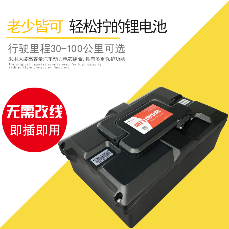 48V Lithium Battery Pedal Electric Vehicle 12A20AH Delivery Three Yuan Tailing Emma Yadi 48V Battery Detachable