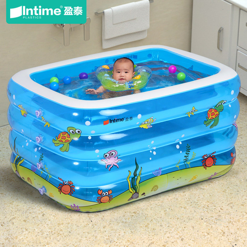 Yingtai baby inflatable swimming pool household thickened children's pool room folding bucket baby bath baby bath