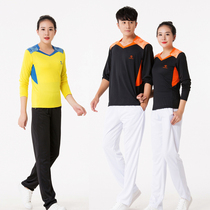 Long sleeve gas volleyball uniform for men and women in mens and womens sports suit speed dry shuttlecock ball volleyball tennis match for long pants