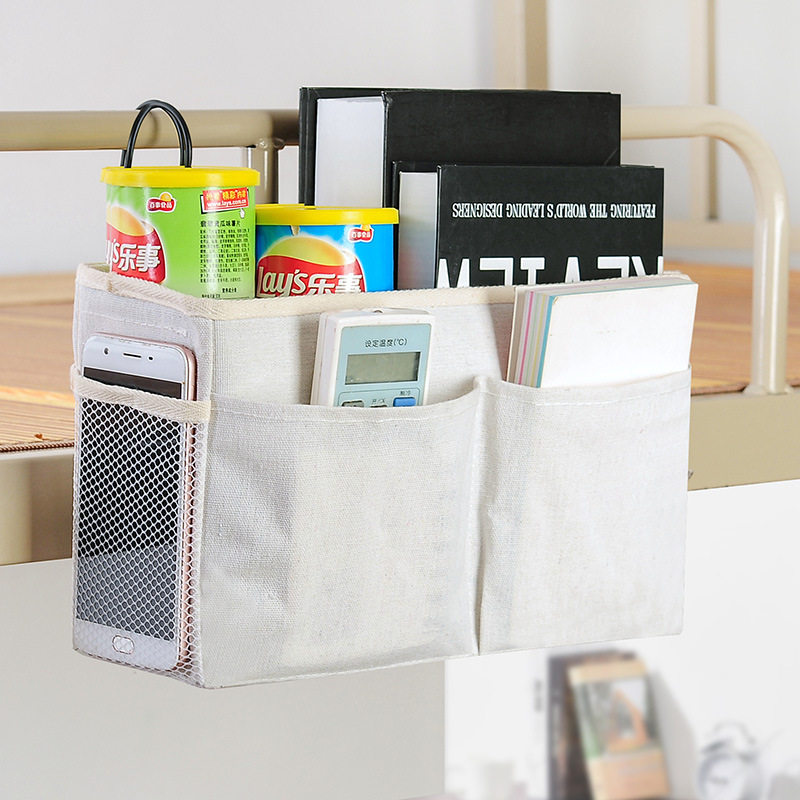 Dormitory bedside small basket student dormitory upper shop hanging bag fabric bedside mobile phone sundry bag hanging pocket can be hung
