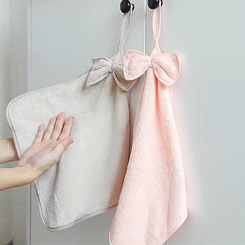 Hanging wipe hand towels cute housework cleaning cloth Absorbent Towel Not to remove Mao Home Kitchen Nonstick Oil Dishwashing rag