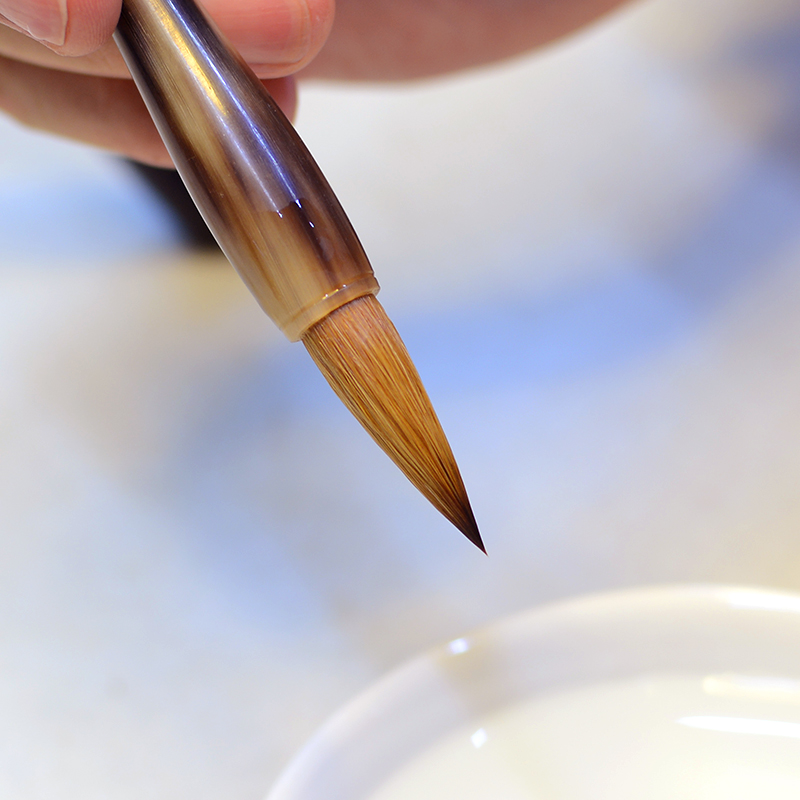 Shu Le Wenfang authentic wolf brush medium number Zhongkai pure wolf brush professional grade boutique Ou Kai Xingshu cursive script script official script official calligraphy special calligraphy three pens