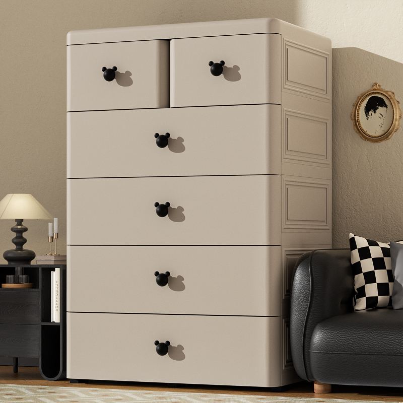 Thickened drawer-containing cabinet Baby wardrobe Baby set storage Storage Finishing Box Multilayer Home Five Bucket Cabinet-Taobao