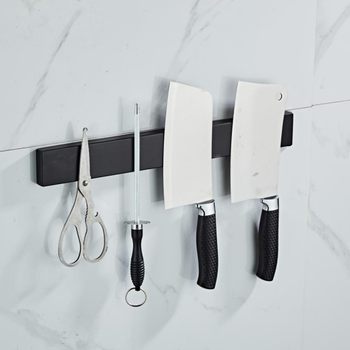 Magnetic punch-free knife holder wall-mounted kitchen