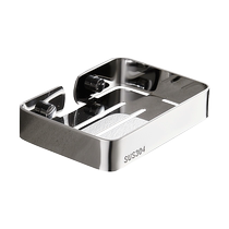 Xiangzhuo 304 stainless steel punch-free soap dish bathroom rack wall-mounted black drain soap rack