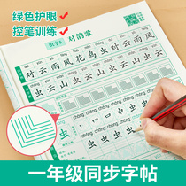 First Grade Grade synchronization practice copybook primary two three four Pep book five or six beginners miao hong control pen training Xi daily practice Chinese language textbooks vocabulary writing hard-pen calligraphy calligraphy children regular script