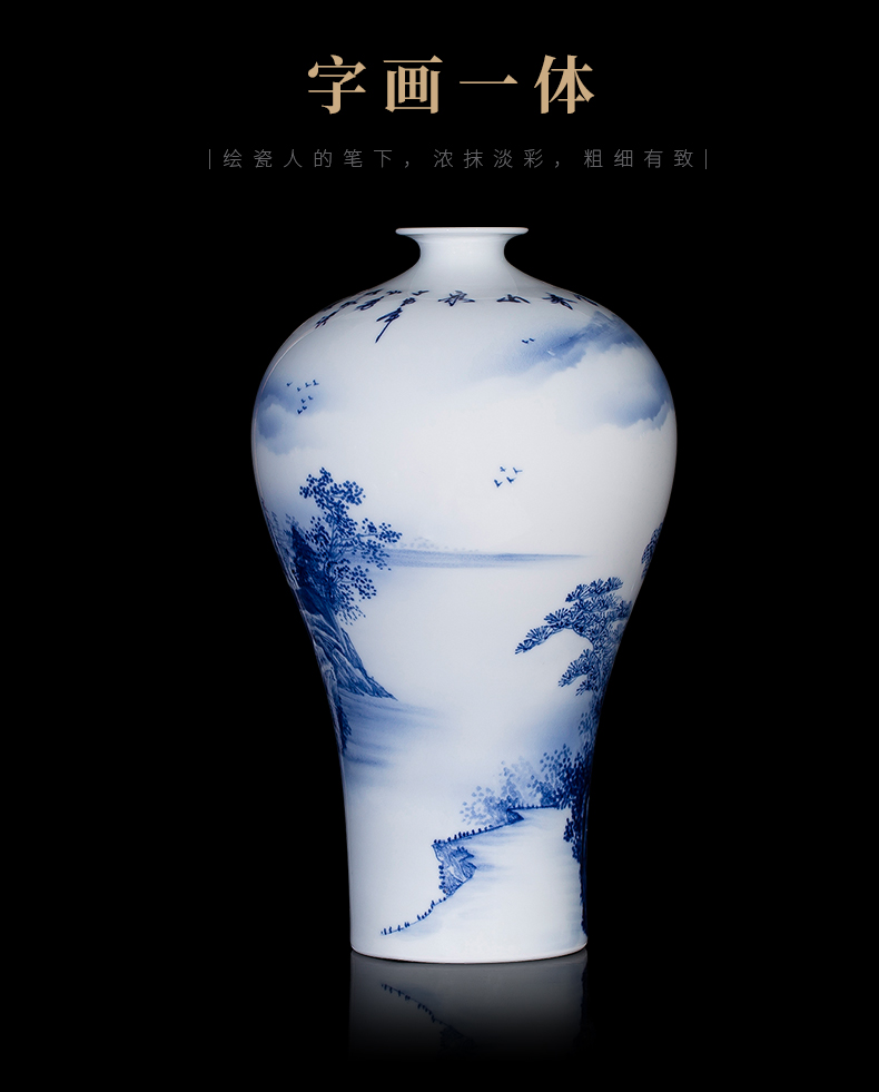 Jingdezhen ceramic hand - made porcelain new Chinese style living room hotel home furnishing articles furnishing articles flower arrangement