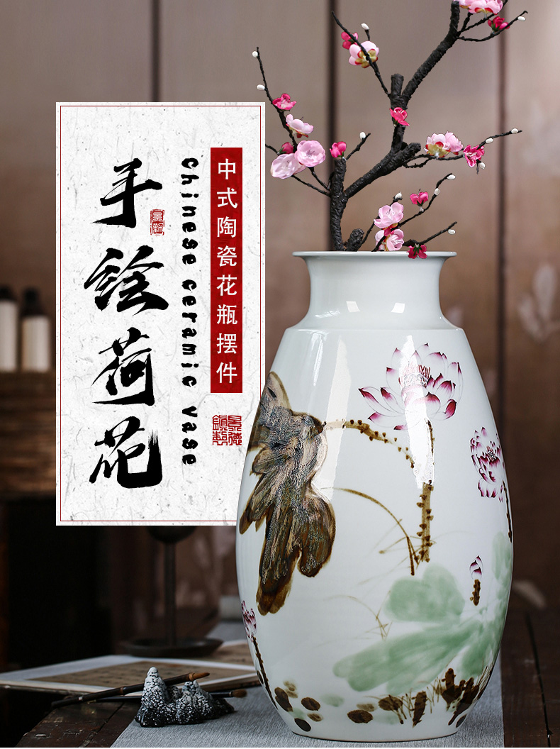 The Master of jingdezhen ceramic vase hand made blue and white porcelain decoration decoration household act the role ofing is tasted furnishing articles