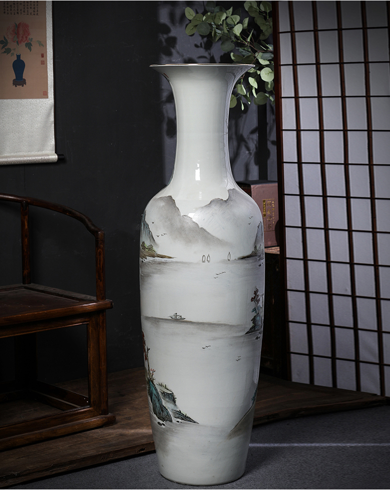 Jingdezhen ceramic floor has a long history in the big vase archaize manual sitting room furnishing articles furnishing articles hotel decoration