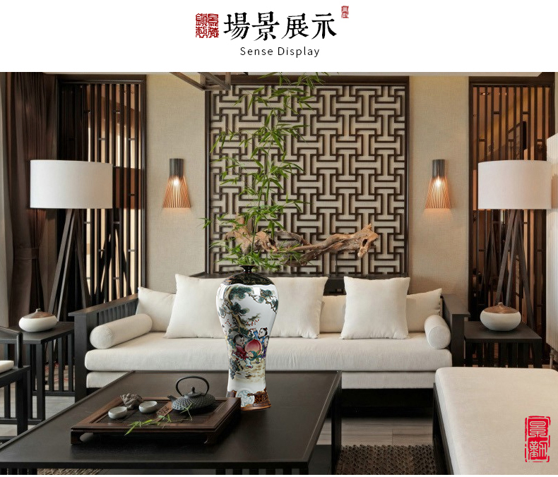 Jingdezhen ceramics sitting room five sub - ka furnishing articles flower arranging archaize home decoration vase