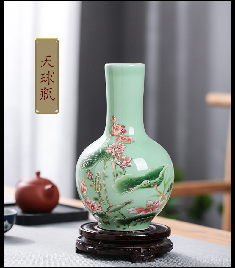 Jingdezhen ceramics vase figure in furnishing articles dried flower arranging flowers sitting room style of household act the role ofing is tasted checking crafts