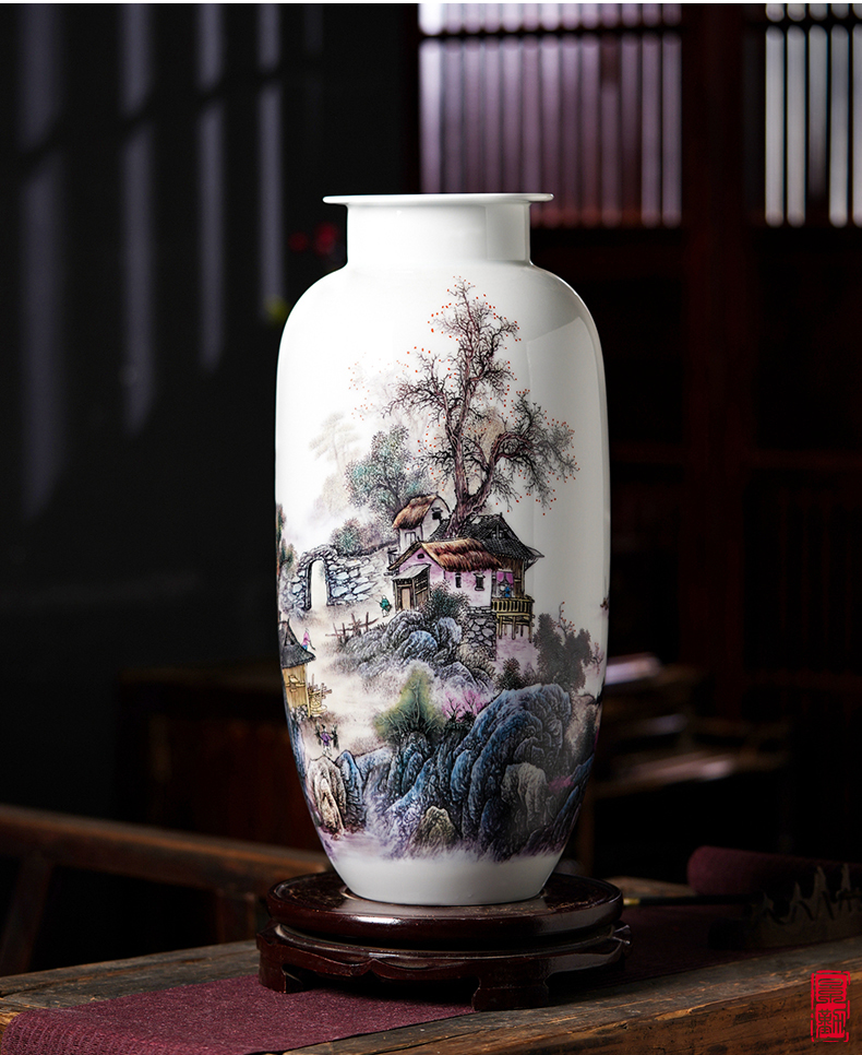 Jingdezhen ceramics sitting room five sub - ka furnishing articles flower arranging archaize home decoration vase