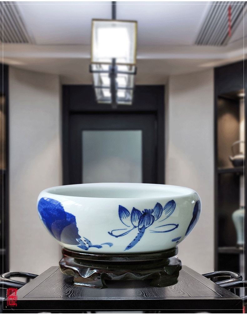 Jingdezhen ceramics tea table ashtray creative modern Chinese style restoring ancient ways is themed restaurant office furnishing articles in the living room