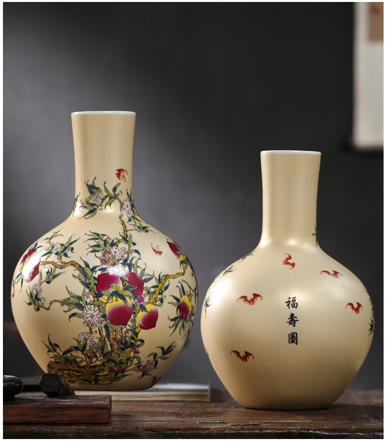 Xiantao live figure 417 jingdezhen ceramics vase gold bottle name plum modern fashionable household decoration furnishing articles