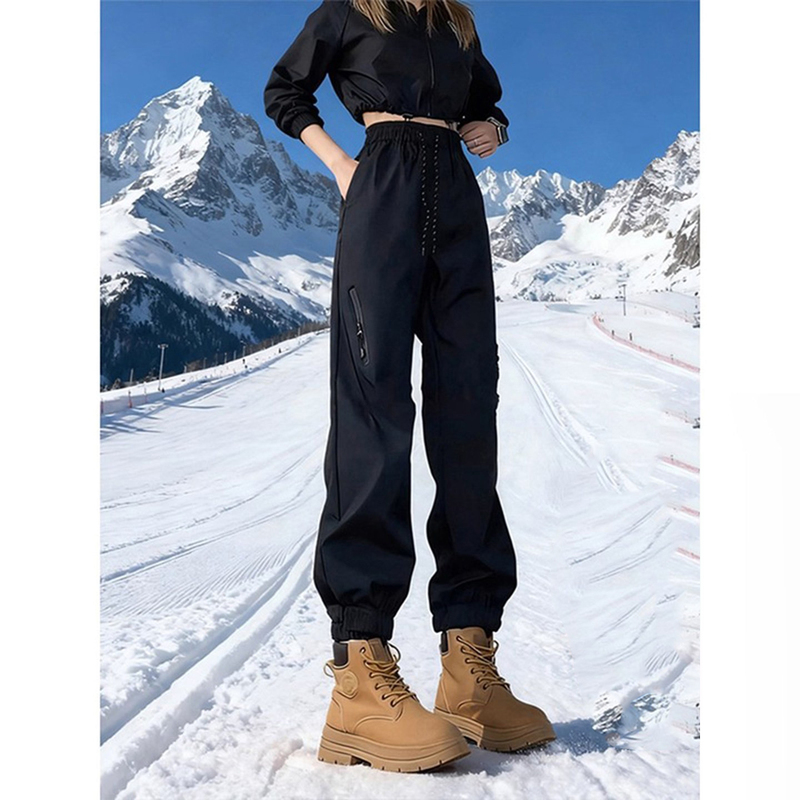 Black Spring and Autumn Quick-Drying Outdoor Hiking Jogger Pants for Women, Summer Waterproof and Windproof Ski Pants, Thin Workwear Pants Black Spring and Autumn Quick-Drying Outdoor Hiking Jogger Pants for Women, Summer Waterproof and Windproof Ski Pants, Thin Workwear Pants