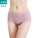 ab underwear women's lace mid-high waist antibacterial stretch cotton small boxer pants for women buttocks comfortable underwear 0116