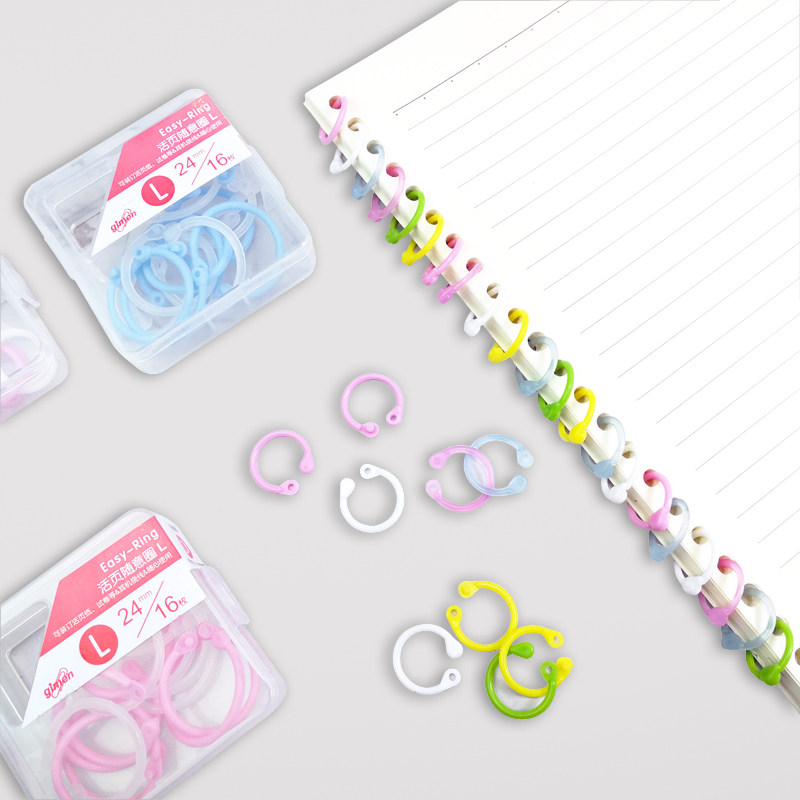 Giant door loose-leaf ring Plastic box loose-leaf random ring Loose-leaf ring Keychain binding ring Card ring Snap ring Binding ring Loose-leaf buckle ring Loose-leaf ring Plastic loose-leaf ring Candy color