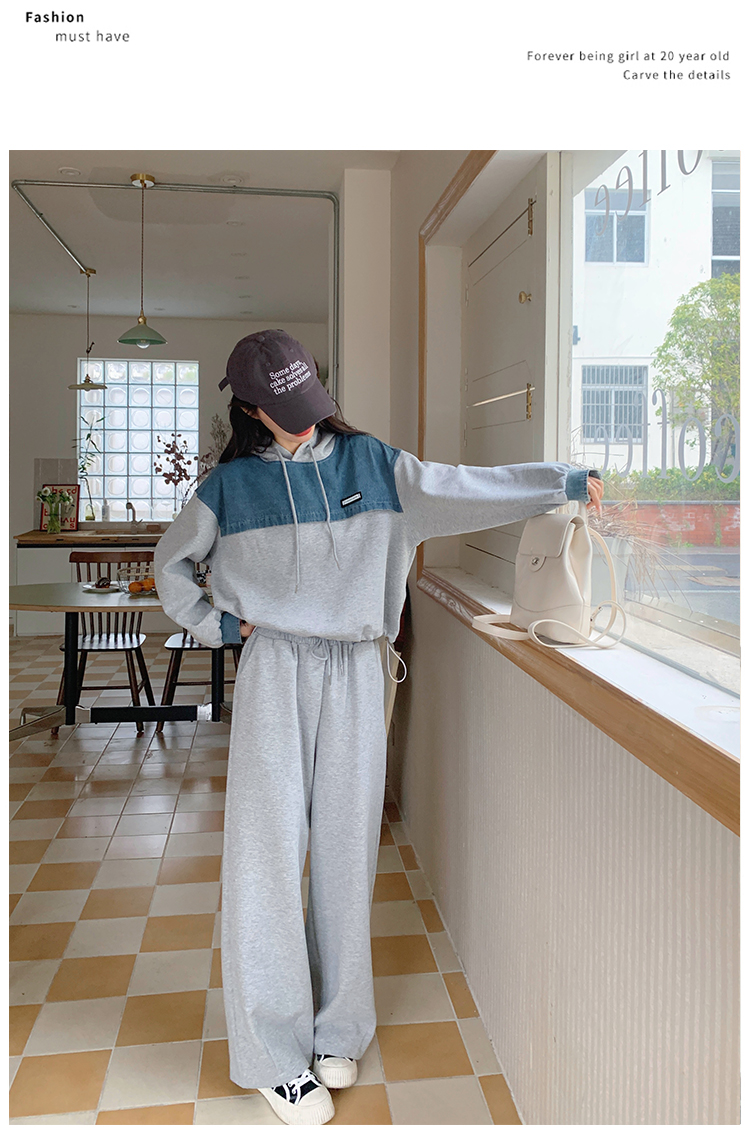 Set di felpe con cappuccio da cowboy con cuciture 157 (in precedenza 165A) -8618-P155-K218_voghion.com