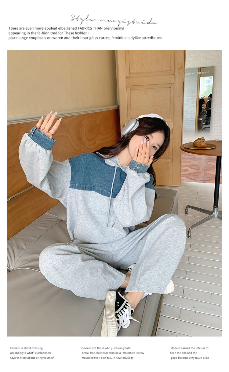 Set di felpe con cappuccio da cowboy con cuciture 157 (in precedenza 165A) -8618-P155-K218_voghion.com