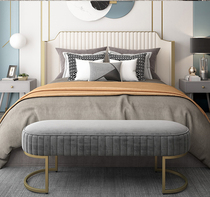 Light luxury clothing store shoe fitting stool fitting room shopping mall rest stool Nordic shoe changing stool shoe shop long bench bed end stool